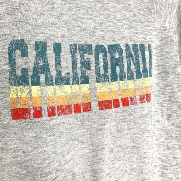 STATE OF MINE Gray California Sweatshirt with Thumbholes Sz L - Picture 3 of 8